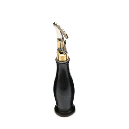 Leather Groover Tool, Ebony Handle Leather Edge Creaser, Leather Stamping Grooving Tool for Leather Craft, 4 Sizes 1.0/1.5/2.0/2.5mm Leather Working Tool for DIY Leathercraft Projects