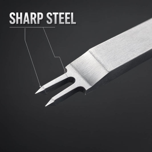 Professional Leather Stitching Pricking Iron Set, White Steel Diamond Chisel Punch for Hand‑Sew Leather Craft Work
