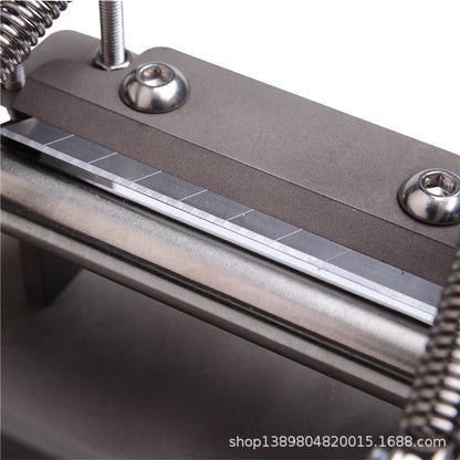 Professional Vegetable‑Tanned Leather Skiving Machine, Manual Bench‑Mount Leather Paring Peeler, Adjustable Thickness Leather Craft Tool