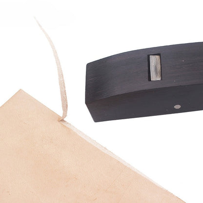 Ebony & Rosewood Leather Paring Plane, Hand Leather Skiving Tool, Curved Leather Shovel, Leather Edge Trimming Plane for Leathercraft, Flat & Curved Bottom Options