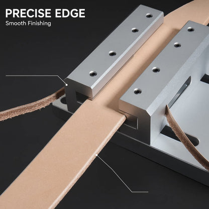 Professional Leather Craft Belt Edge Beveler, Bench‑Top Curved Half Round Leather Skiver with Steel Blade for DIY Leather Belt Strap Making
