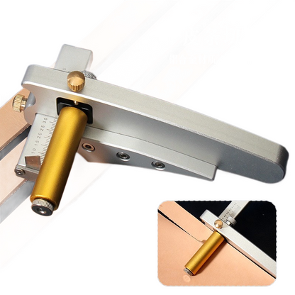 Professional Leather Strap Strip Cutter, Adjustable Width & Thickness Hand‑Held Aluminum Cutting Tool for Belt & Leather Craft Projects