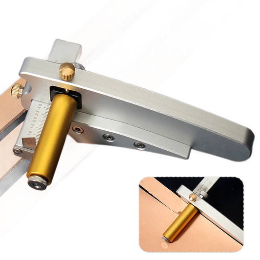 Professional Leather Strap Strip Cutter, Adjustable Width & Thickness Hand‑Held Aluminum Cutting Tool for Belt & Leather Craft Projects