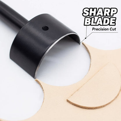Semi Circle Leather Punch Set, 15-45mm Half Round Die Cutter, High Carbon Steel Leather Corner Punch for Handmade Leathercraft, Belt, Wallet, PVC