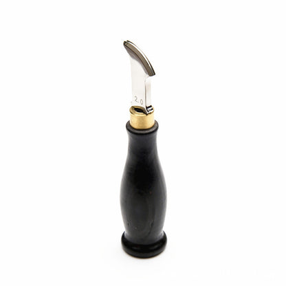 Leather Groover Tool, Ebony Handle Leather Edge Creaser, Leather Stamping Grooving Tool for Leather Craft, 4 Sizes 1.0/1.5/2.0/2.5mm Leather Working Tool for DIY Leathercraft Projects