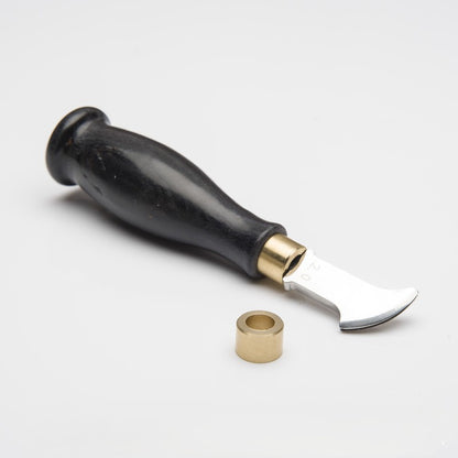 Leather Groover Tool, Ebony Handle Leather Edge Creaser, Leather Stamping Grooving Tool for Leather Craft, 4 Sizes 1.0/1.5/2.0/2.5mm Leather Working Tool for DIY Leathercraft Projects