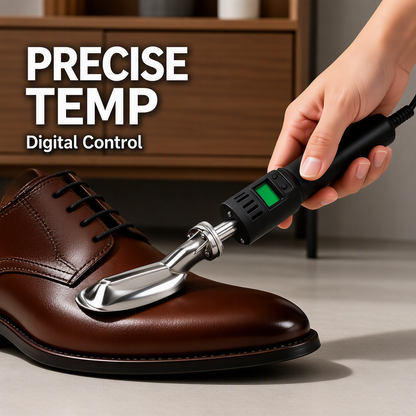 Digital Temperature Control Leather Iron, 80W Electric Leather Wrinkle Remover with Stainless Steel Tip, 50‑300°C Adjustable Heat for Leather Garments & Leather Goods
